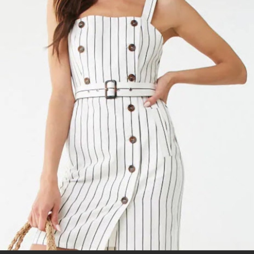 Pin Stripe Dress w/Pockets